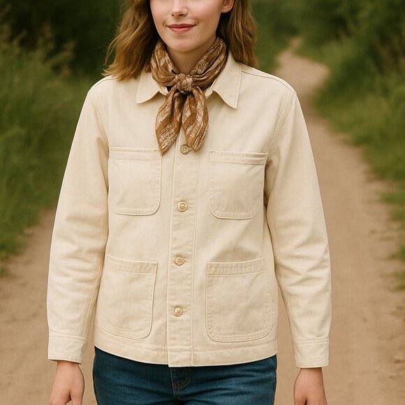Everlane Jackets & Blazers - Women "Everlane" ivory denim jacket